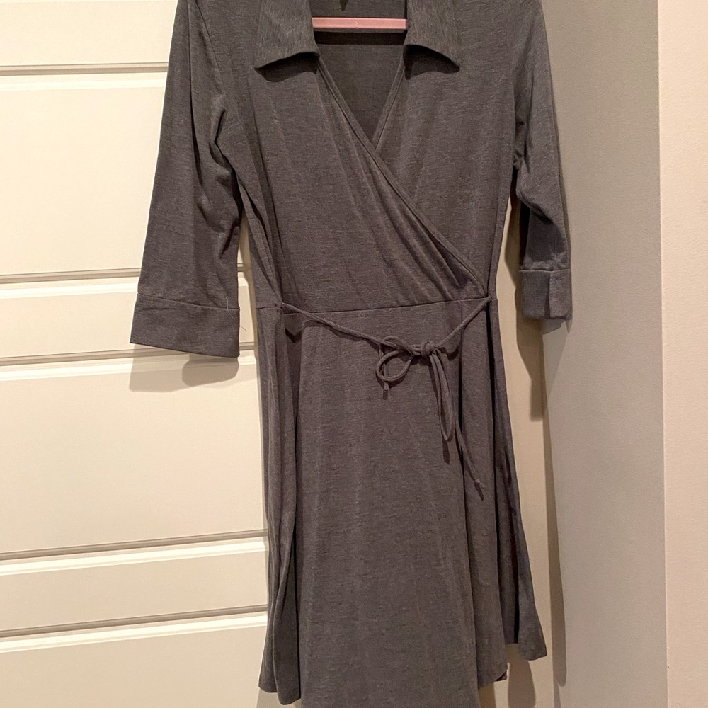 Grey midi dress casual